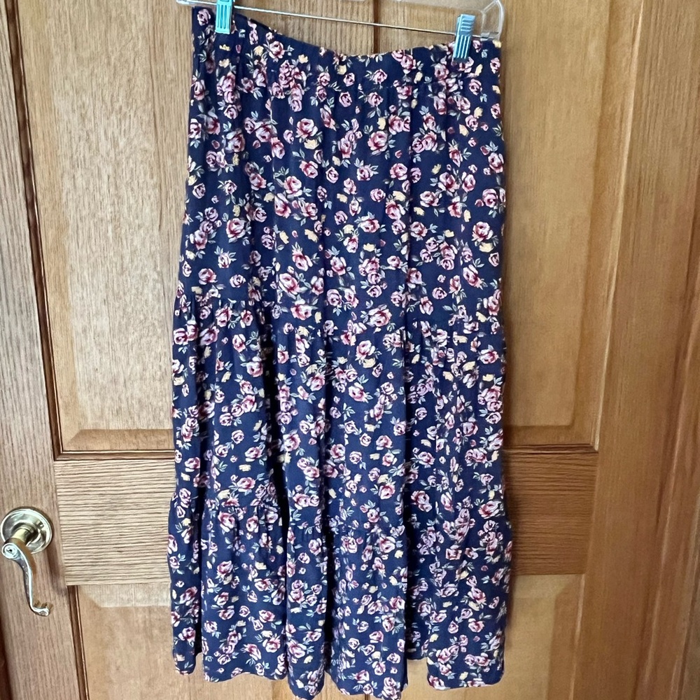 Floral peasant, cottagecore maxi skirt